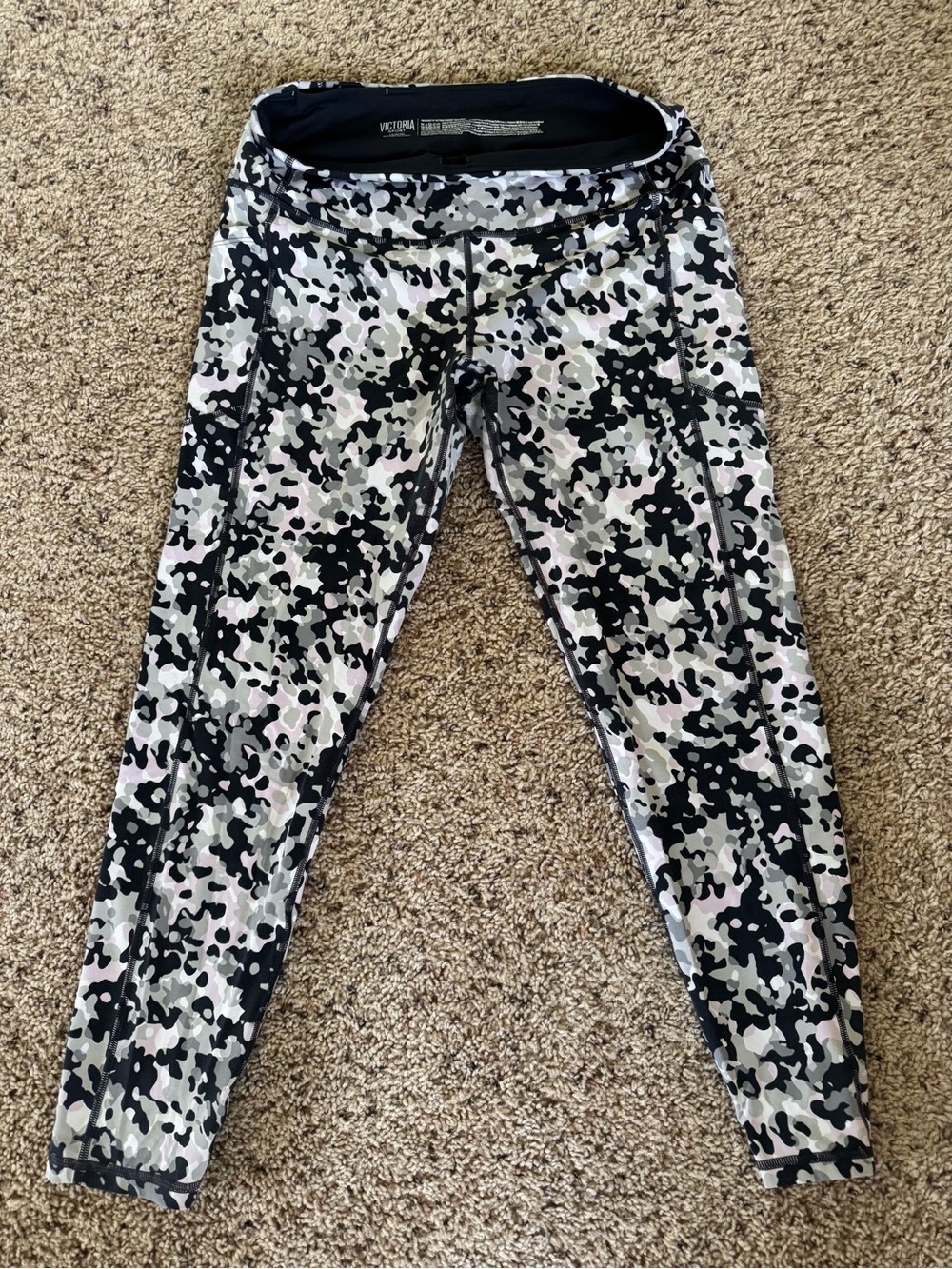 Victoria's Secret Gray & Pink Active Leggings